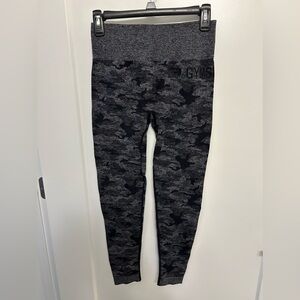 Gymshark Dark Gray Black Camo Seamless Leggings